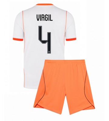 Holland Virgil van Dijk #4 Udebanetrøje Børn VM 2026 Kortærmet (+ Korte bukser)